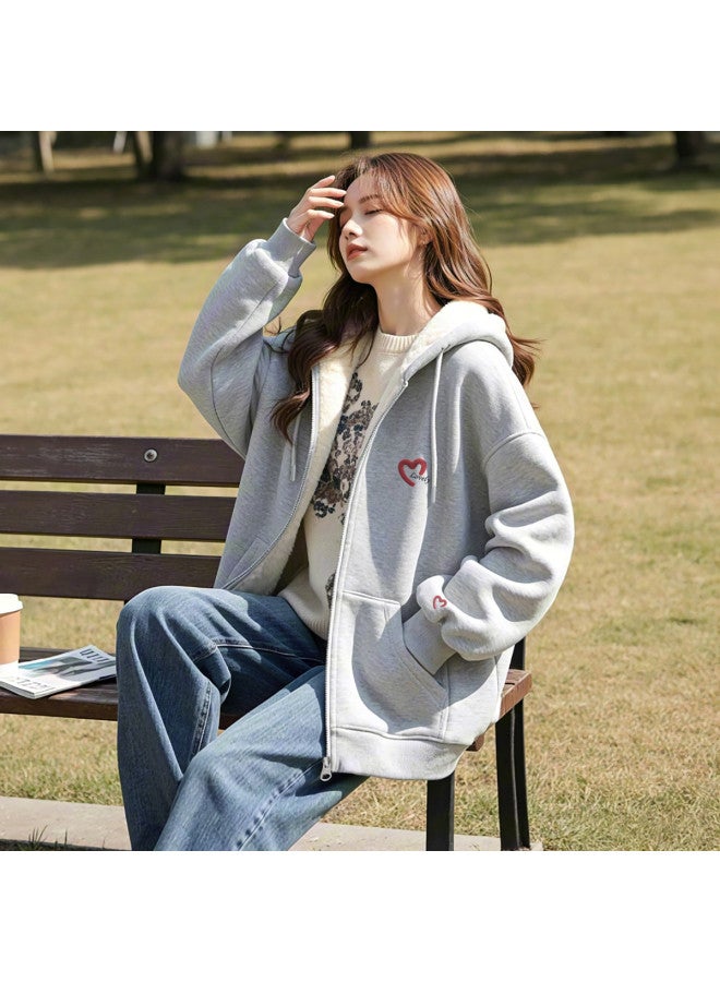 Flying in the snow Women's Hoodie 2025 Autumn And Winter New Loose Lazy Warm Fashion Women's Jacket - Image 5