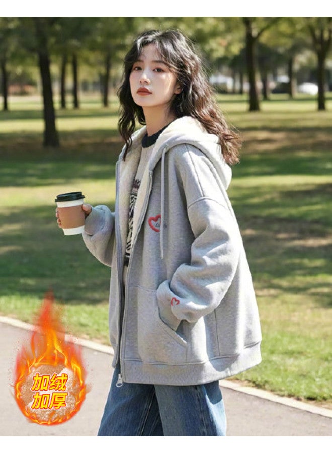 Flying in the snow Women's Hoodie 2025 Autumn And Winter New Loose Lazy Warm Fashion Women's Jacket - Image 1