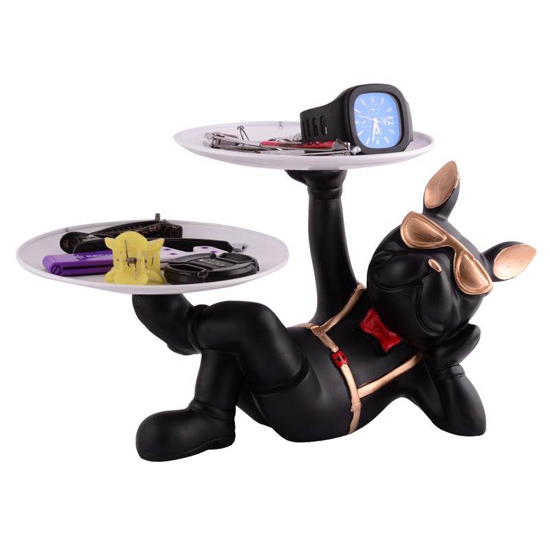 ZART DIY Dog Platter, Puppy Serving Tray, Cake Stand for Cupcakes and Cookies, Black Pet Food Dispenser Holder - Image 4