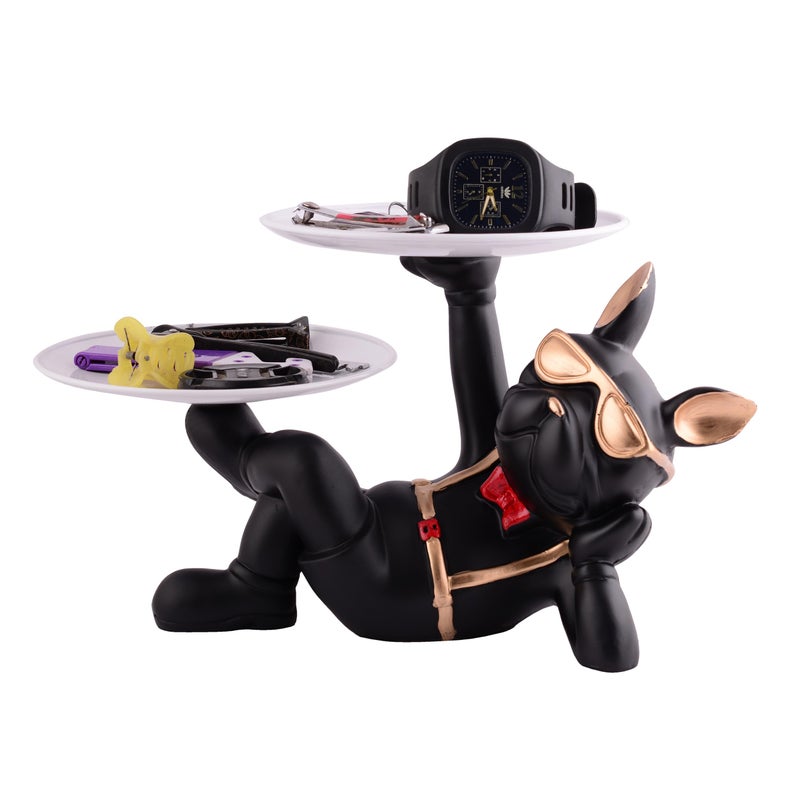 ZART DIY Dog Platter, Puppy Serving Tray, Cake Stand for Cupcakes and Cookies, Black Pet Food Dispenser Holder - Image 3