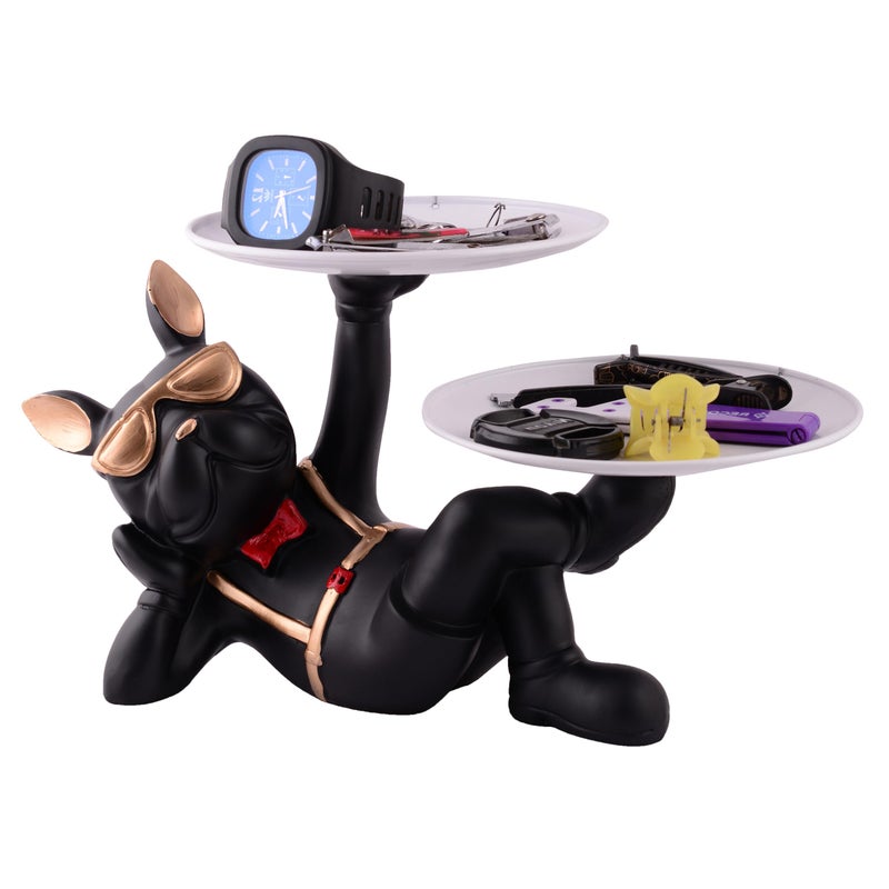 ZART DIY Dog Platter, Puppy Serving Tray, Cake Stand for Cupcakes and Cookies, Black Pet Food Dispenser Holder - Image 5