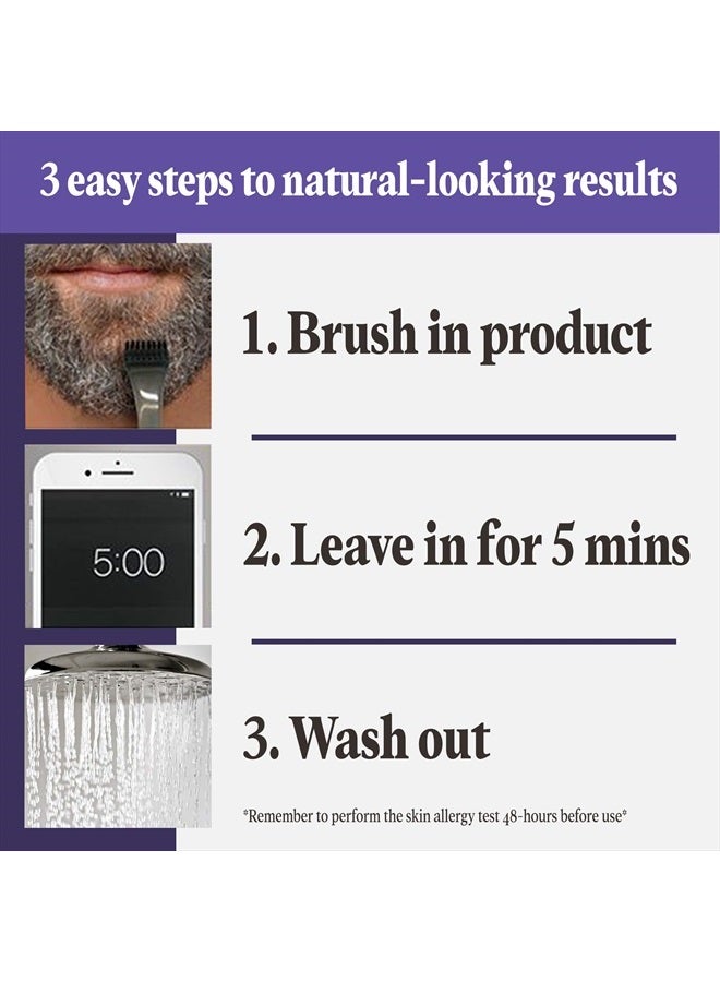 Just For Men Touch of Gray Mustache & Beard, Beard Coloring for Gray Hair with Brush Included for Easy Application, Great for a Salt and Pepper Look - Light & Medium Brown, B-25/35 - Image 2