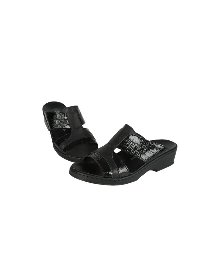 Josef Seibel Ladies Comfort Wedge Sandals 08821-AR625100 Black 36 - Image 2