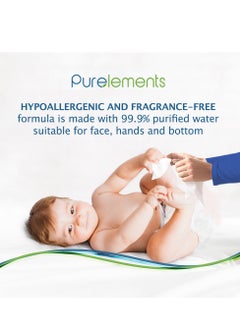 Pure Elements Purelements - Natural 99.9% Water Wipes - 64pcs  - Image 3