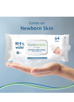 Pure Elements Purelements - Natural 99.9% Water Wipes - 64pcs  - Image 2