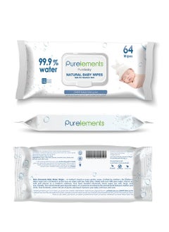 Purelements - Natural 99.9% Water Wipes - 64pcs - pzsku/Z1A8F0AB52E48B48A4F00Z/45/_/1729152513/b9408f3e-2b9a-437c-9229-17c4c8b7aa3f