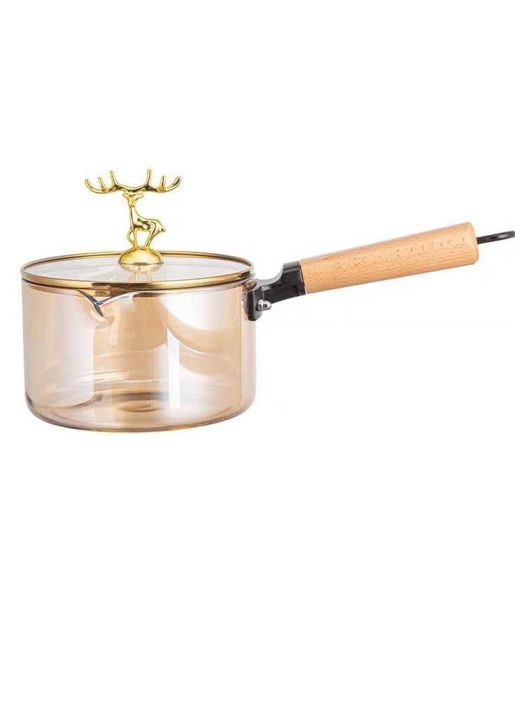 كسروله غزالة و مقلاة زجاجية غير لاصقة لطهي المكرونة كود H - Image 1