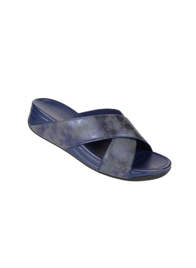 Michelle Morgan 092-2621 Michelle Morgan Ladies Wedge Sandals Navy 214RJ921 - Image 1