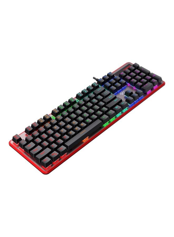 هافيت لوحة مفاتيح ميكانيكية للألعاب بإضاءة خلفية بمفاتيح تعليق KB870L - Image 2