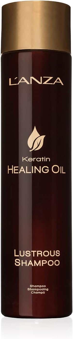 LANZA Keratin Healing Oil Lustrous Shampoo for Dry Damaged Hair Moisture Shampoo Nourishes  Boosts Hair Shine  Strength Sulfate Free Cruelty Free Shampoo  Paraben Free Hair Care