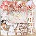 RainMeadow 189 pc Premium Bridal Shower Party Decorations Balloons Bride to Be Sash Veil Headband Backdrop Props Pink Bachelorette Party Decorations for Engagement Rose Gold Bridal Shower Decorations - Image 3