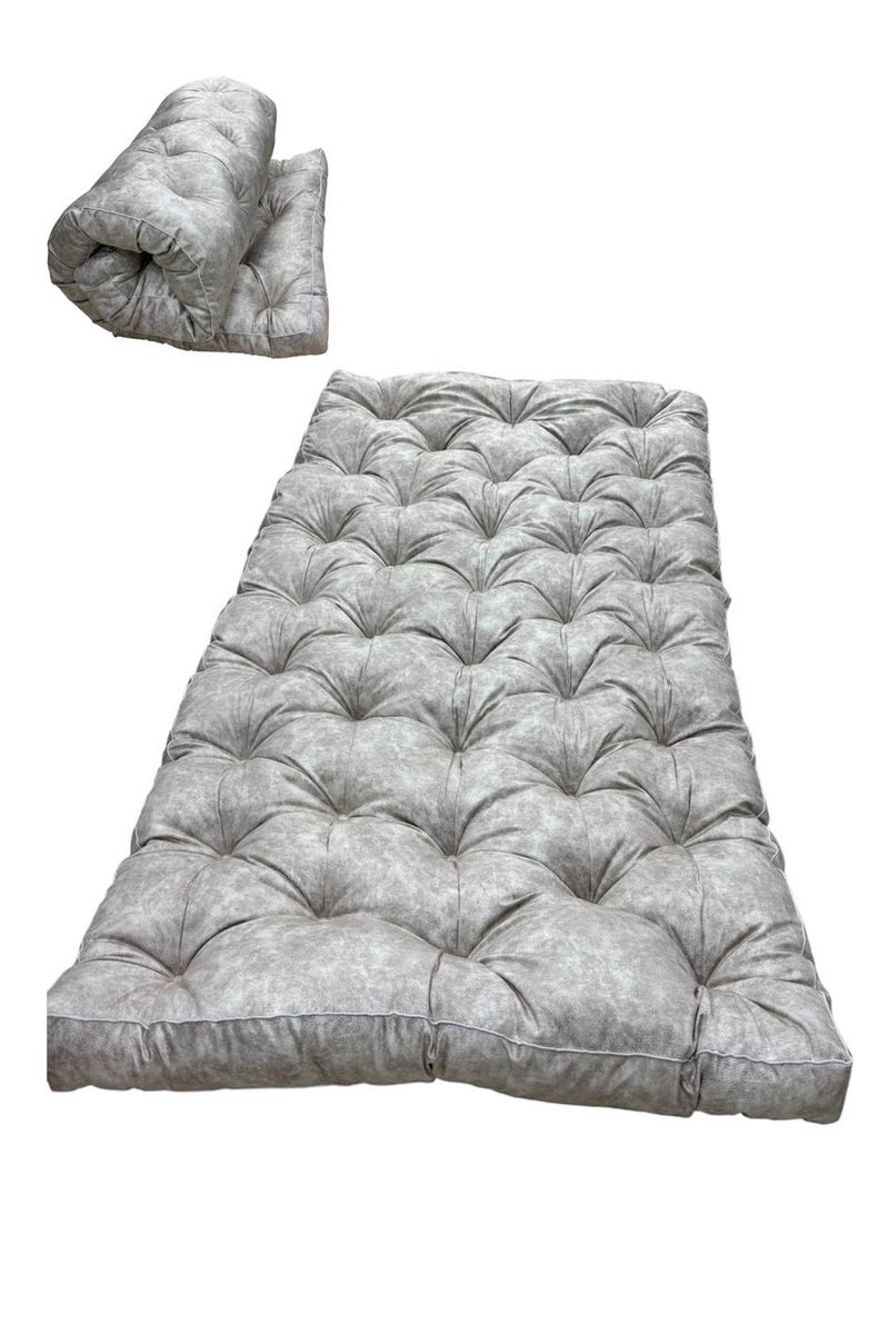 برايدس مرتبة ومطرحة قطنية فاخرة بأبعاد مثالية (180 سم × 90 سم × 10 سم) للمنزل والمخيمات والإستراحات تتميز بالراحة التامة والدعامة المثالية لجعل كل لحظة من الراحة أكثر استرخاءً بفضل قماشها الساده الناعم وارتفاعها المثالي