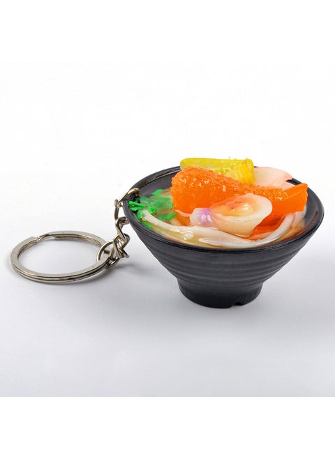 Realistic Noodle Corn Udon Keychain Charm Picktail Shrimp Bamboo Shoot Noodles (No.11)