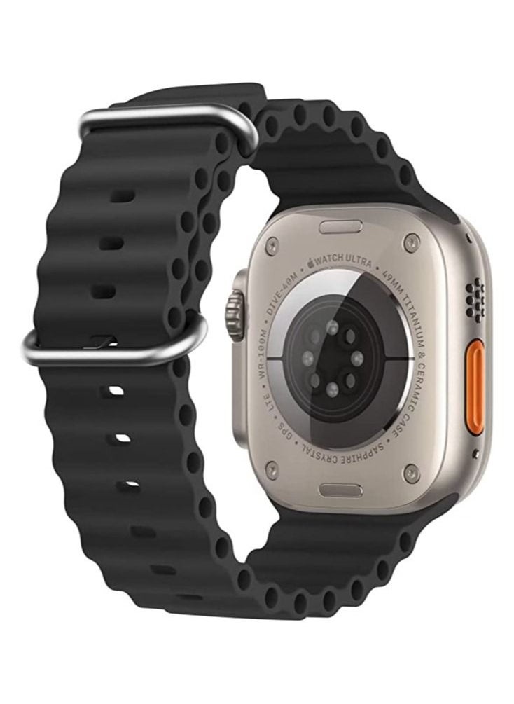 Generic - Sport New Silicone Band Compatible with Apple Watch Ultra Ocean 42/44/45/49mm Strap for iWatch Series Ultra 8 7 6 5 SE - Image 1