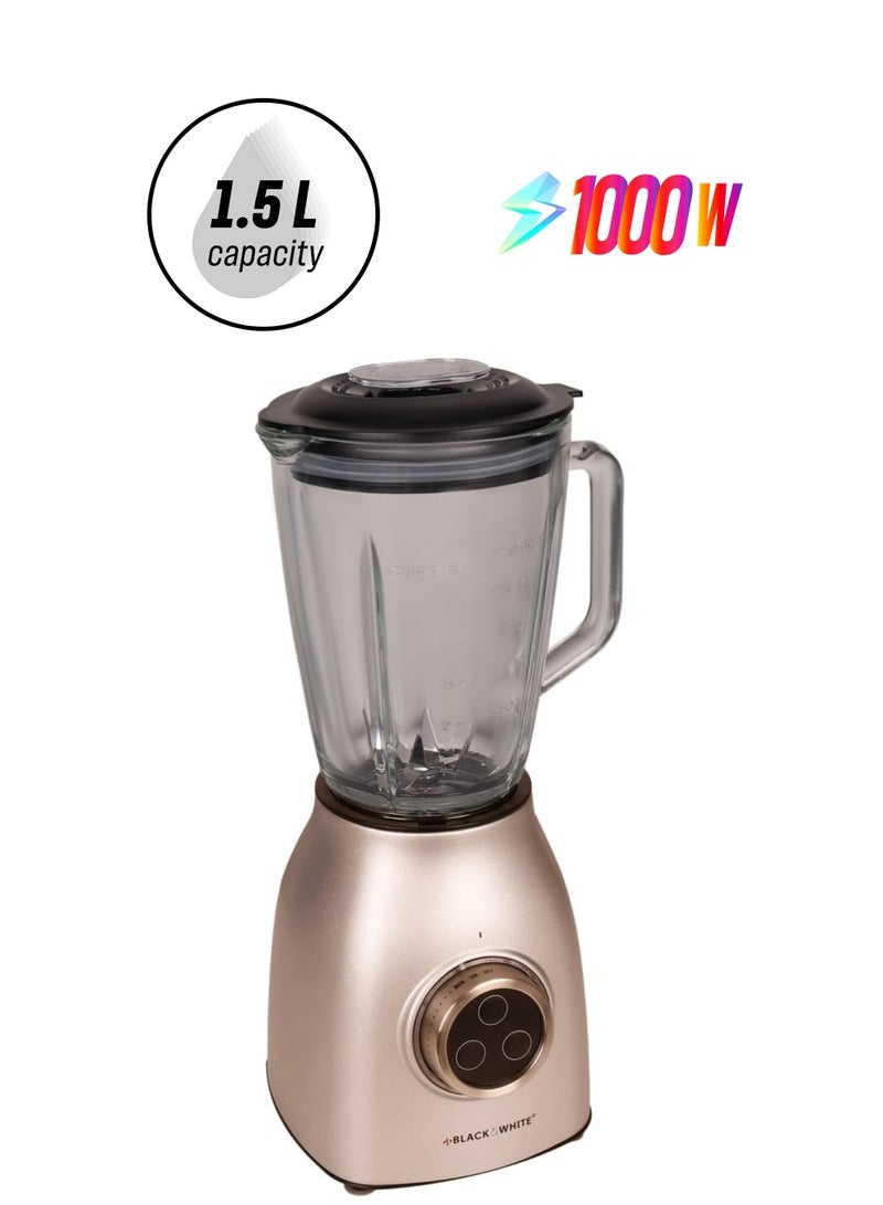 BLACK & WHITE Table blender with 17 speeds control and Ice breaking function | BWBL9108G - Image 1