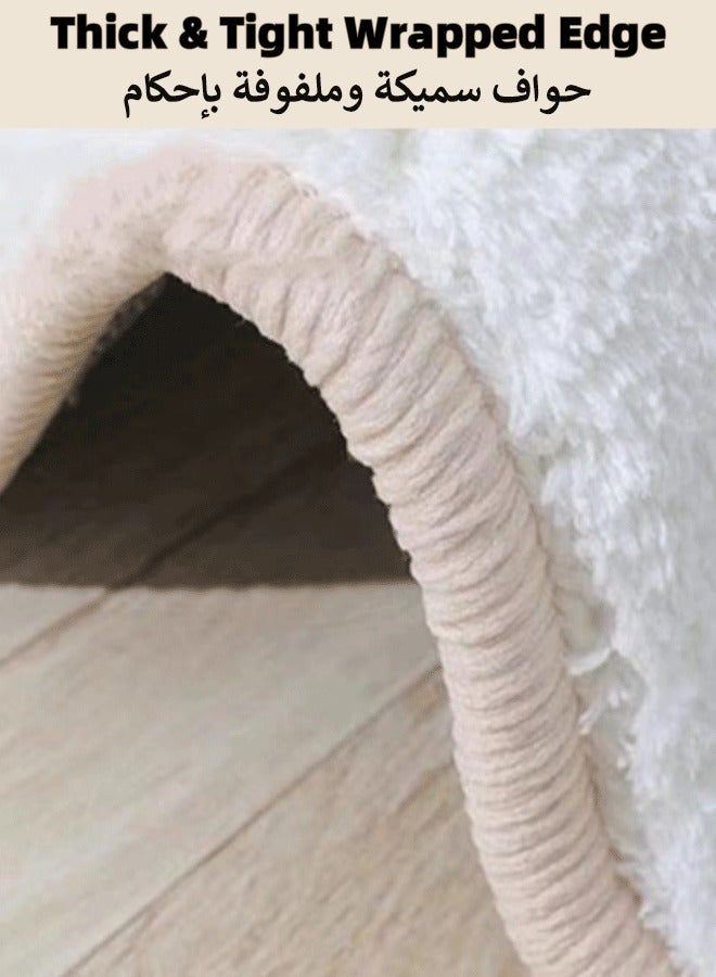 Optico Area Rug, 160 x 230cm Large Mat Carpet Floor Mat Runner Rug Faux Wool Carpet Non-Slip Non-Shedding for Living Room, Entryway, Dining Room, Indoor, Kids Playroom - Image 3