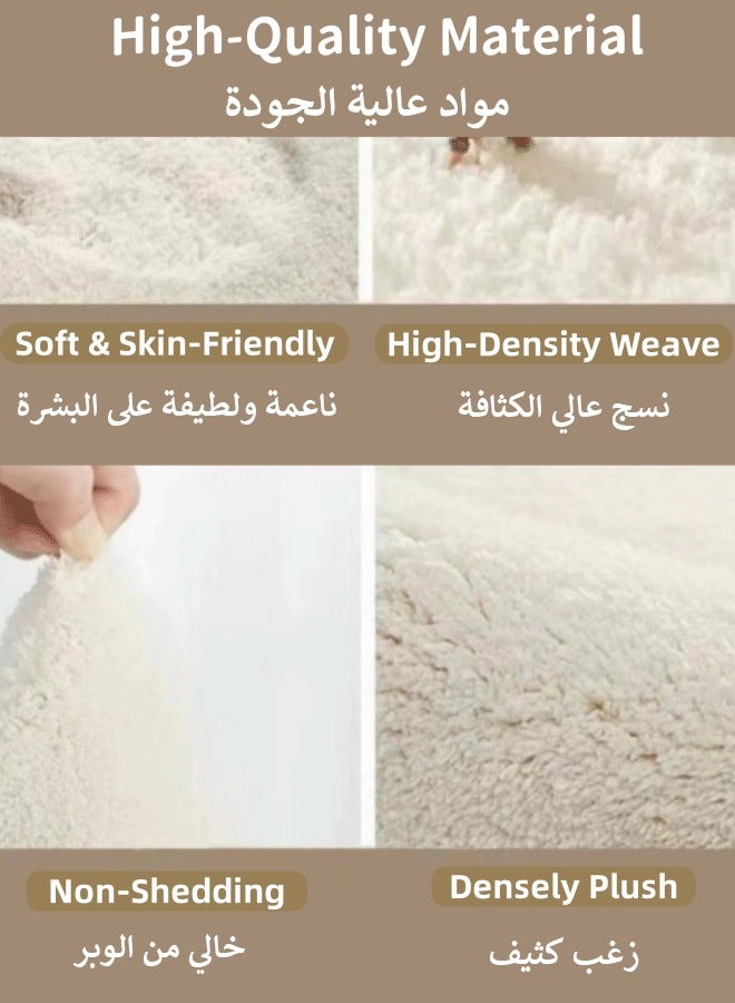 Optico Area Rug, 160 x 230cm Large Mat Carpet Floor Mat Runner Rug Faux Wool Carpet Non-Slip Non-Shedding for Living Room, Entryway, Dining Room, Indoor, Kids Playroom - Image 2