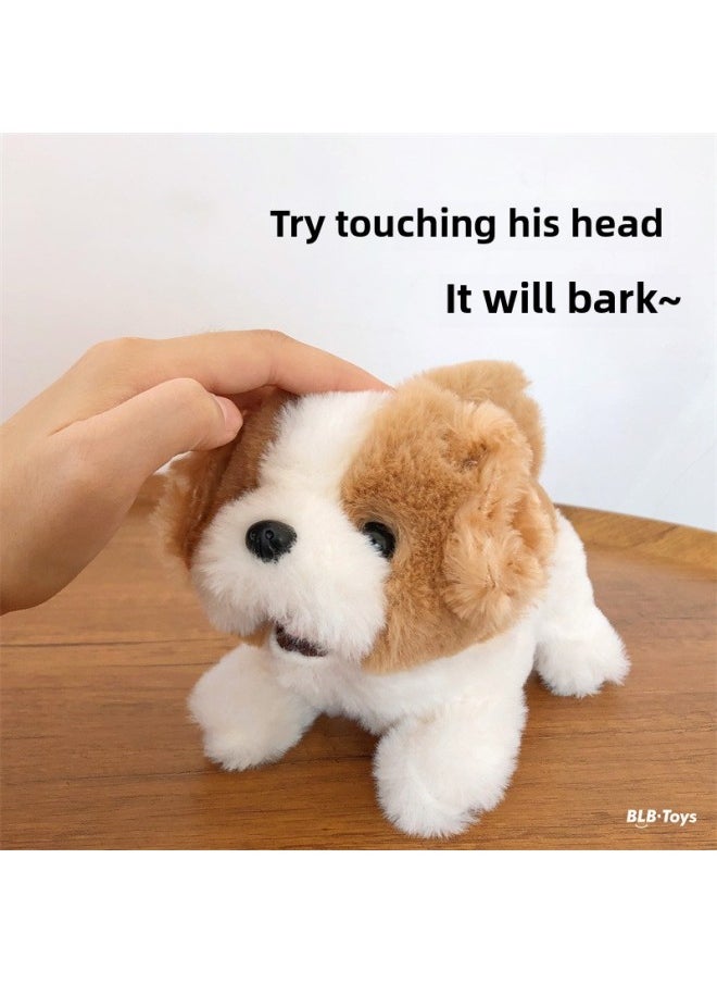 Generic Le Jier Genuine Electric Pet Plush Dog Cat Rabbit Panda Tiger Pet Family Call Walking Toy-Color:Border Pastoral Dog-Specifications:13*18*18.5  - Image 4