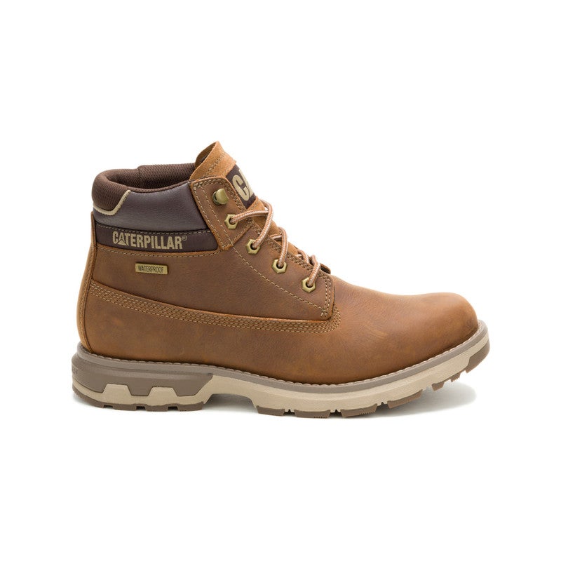 CATERPILLAR CAT Pursue WP Men’s Waterproof Leather Boot – Lightweight, Cushioned, Durable Everyday Work Boot – Mushroom - Image 2