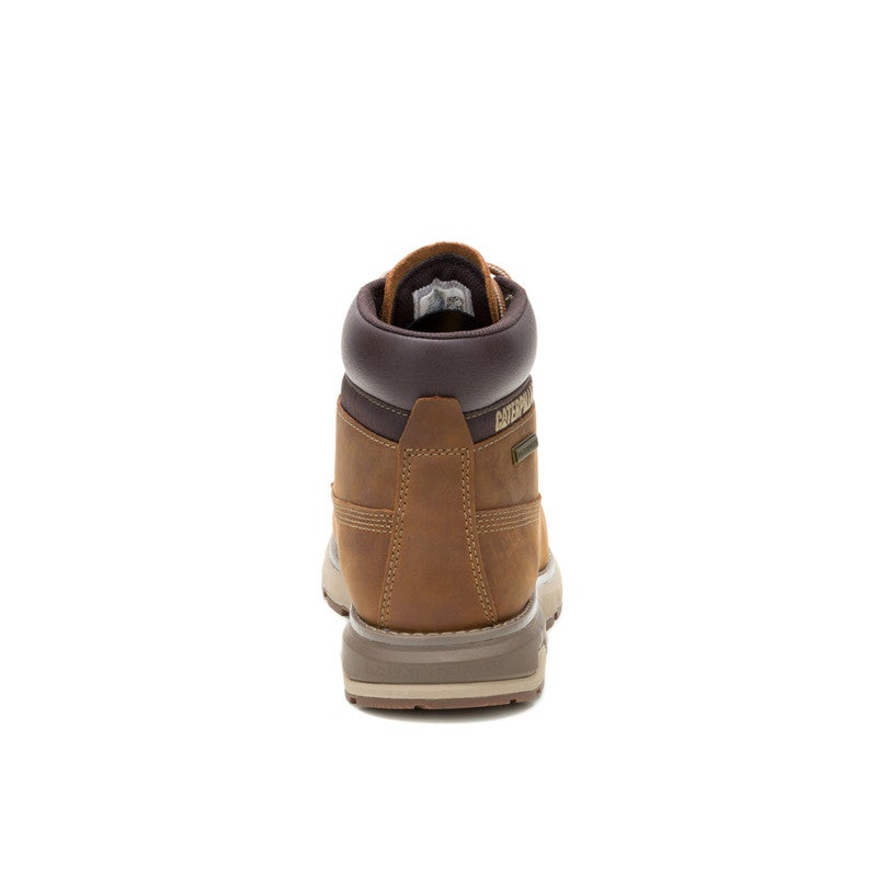 CATERPILLAR CAT Pursue WP Men’s Waterproof Leather Boot – Lightweight, Cushioned, Durable Everyday Work Boot – Mushroom - Image 4