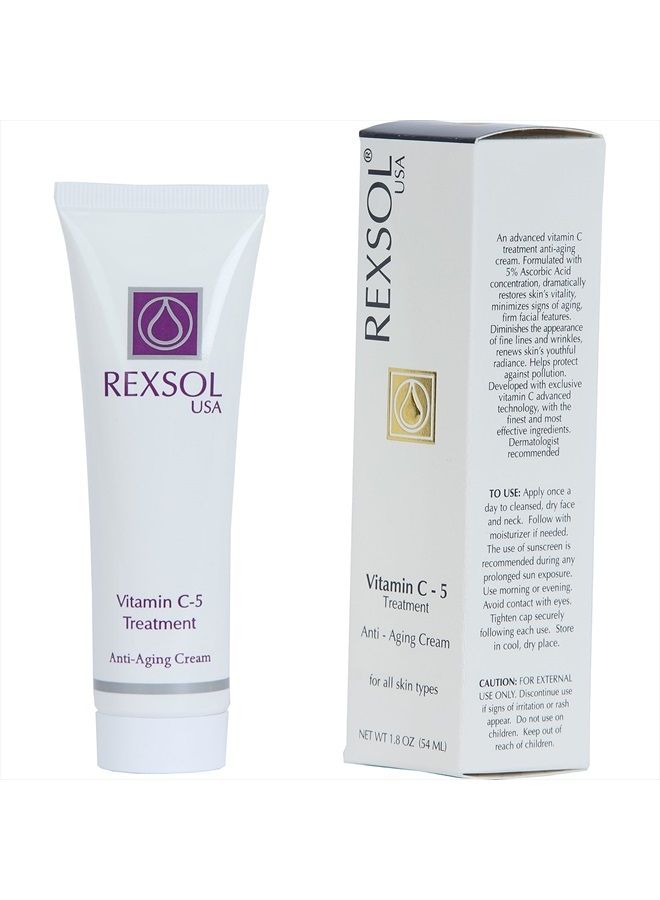 REXSOL كريم علاج مضاد للشيخوخة بفيتامين C 5% (54 مل / 1.8 أونصة سائلة) - Image 1