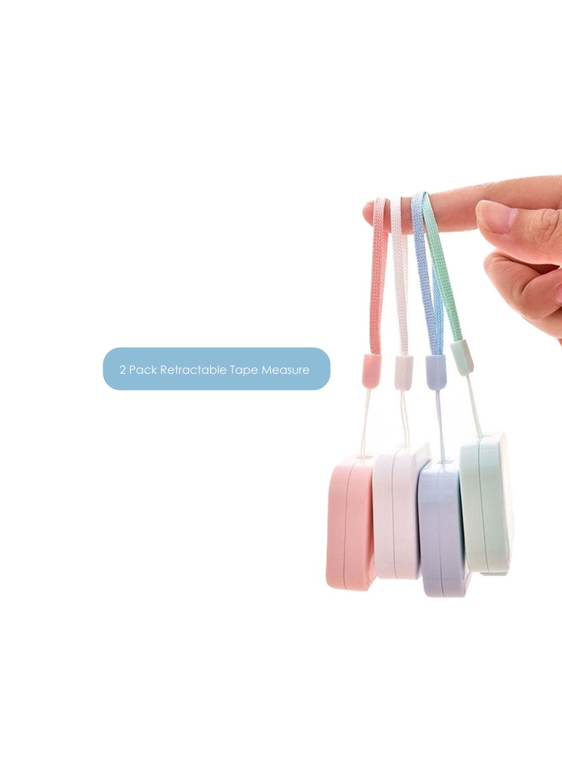 AIWANTO - 2-Piece Cute Soft Tape Measue Retractable Soft Tape for Sewing Tailor Fabric Measurements - Image 1