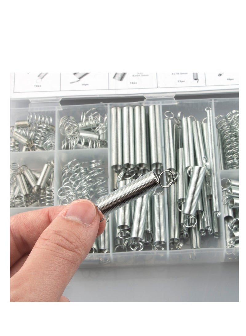 200 Piece Spring Assortment Set, Zinc Plated Compression Spring and Extension Springs for Shop and Home Repairs DIY Projects  - Image 4
