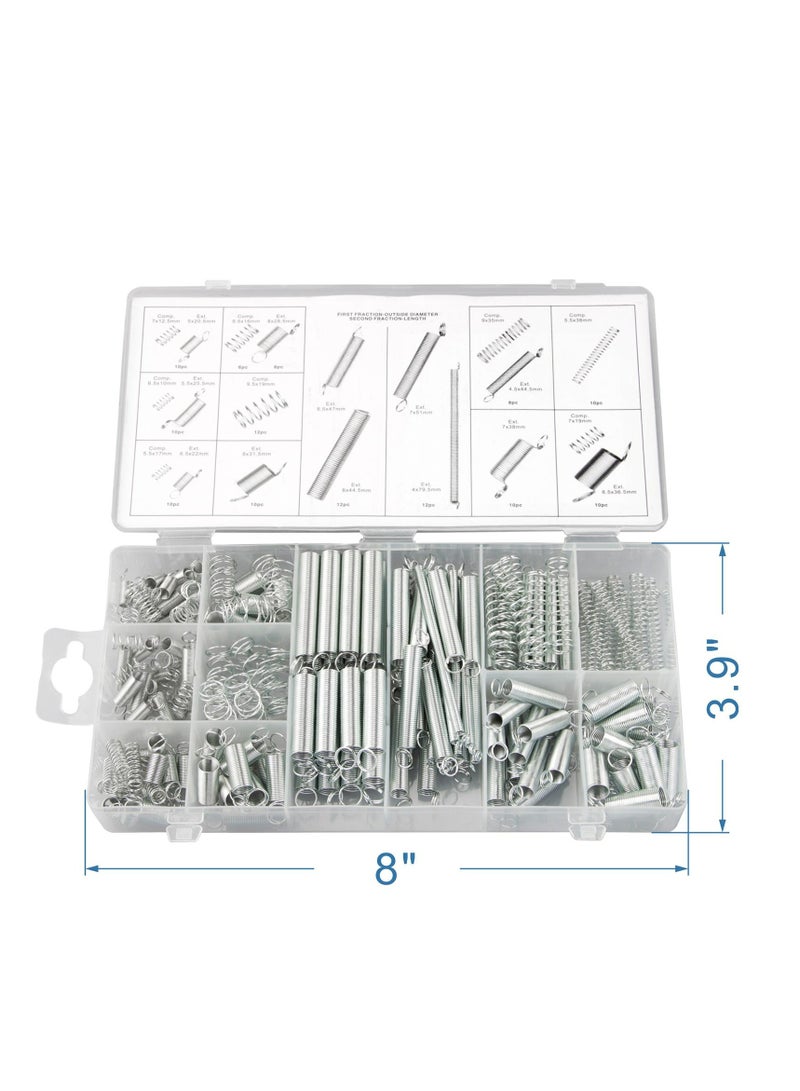 200 Piece Spring Assortment Set, Zinc Plated Compression Spring and Extension Springs for Shop and Home Repairs DIY Projects  - Image 5