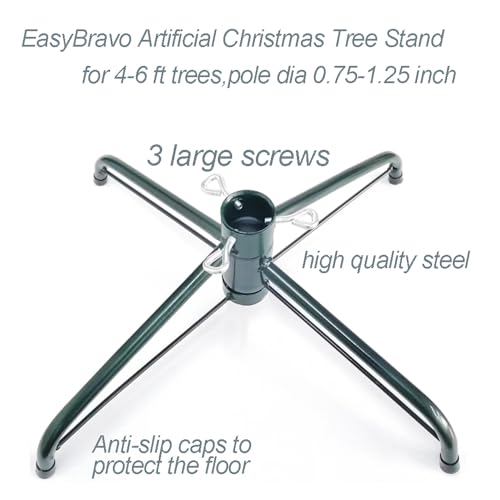 EasyBravo Christmas Tree Stand for 4 to 6 Foot Trees Artificial Christmas Tree Stand - Image 5