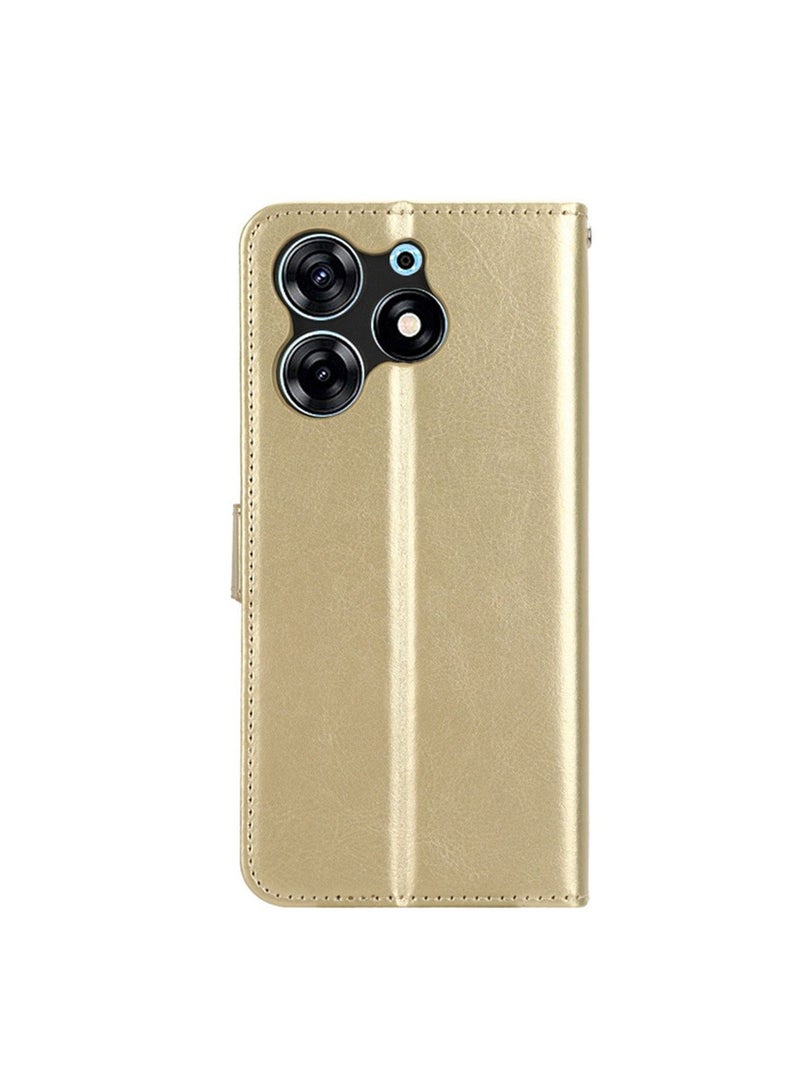 Tecno Spark 10 Pro 4G Case Cover PU Leather Flip Wallet Cover With Card Slots Holder Shockproof Soft Back Cover with Non-slip Anti-Scratch Mobile Phone Full Body Accessories Protector  - Image 3