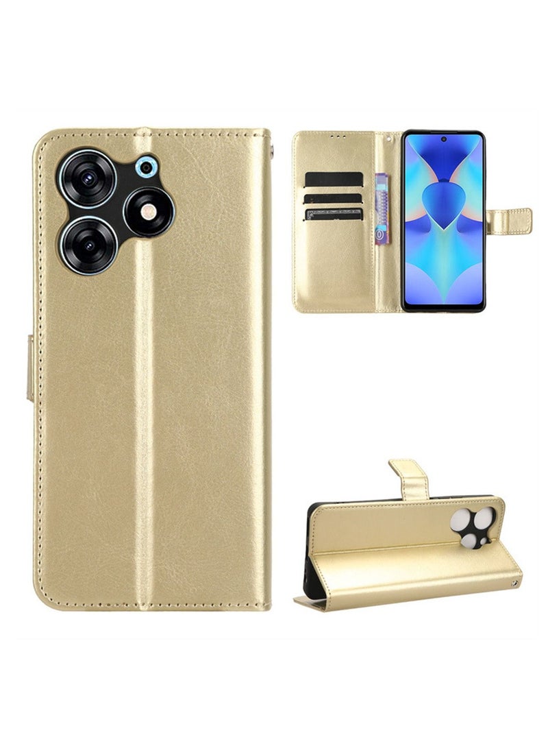 Tecno Spark 10 Pro 4G Case Cover PU Leather Flip Wallet Cover With Card Slots Holder Shockproof Soft Back Cover with Non-slip Anti-Scratch Mobile Phone Full Body Accessories Protector  - Image 2