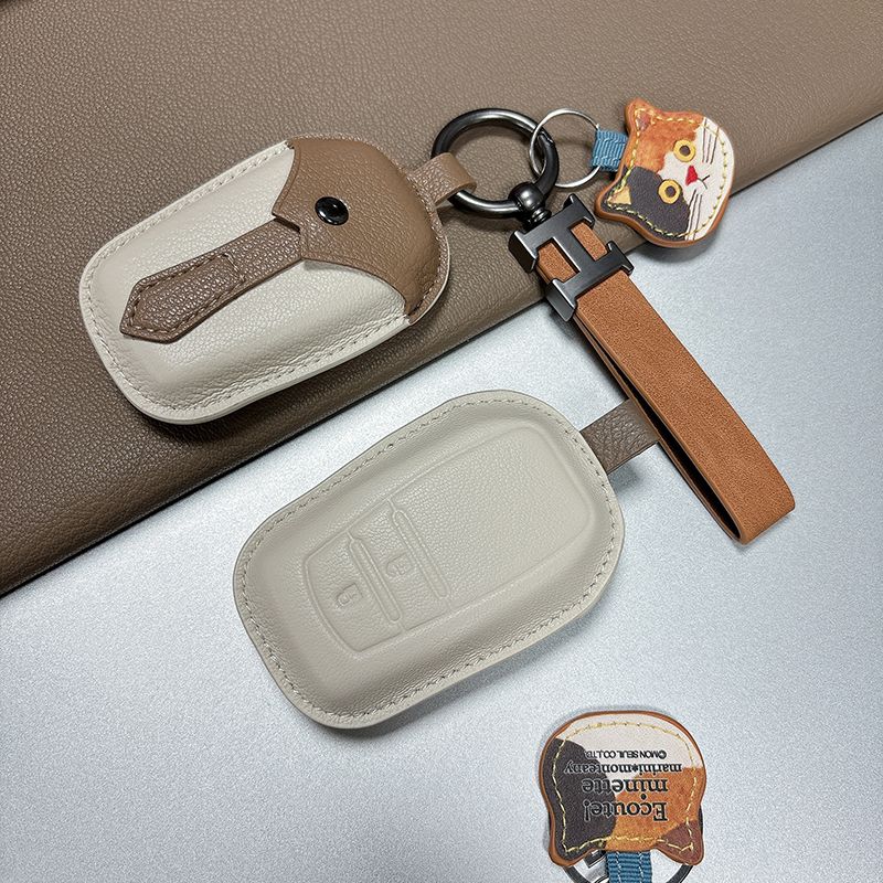 Premium Sheepskin Key Case for Toyota Camry 2024, Avalon, Corolla, Wildlander and More