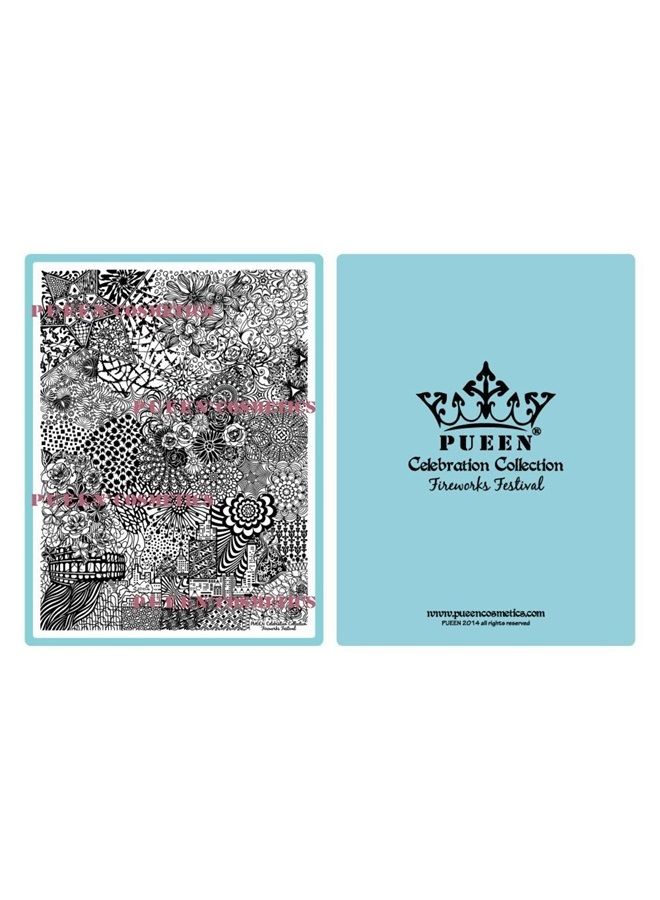 PUEEN Nail Art Stamping Plate Celebration Collection - FIREWORKS FESTIVAL - NEW INVENTION Super Size All You Can Stamp Full Size Stamping Plates Manicure DIY Infinite Images -BH000435 - Image 2