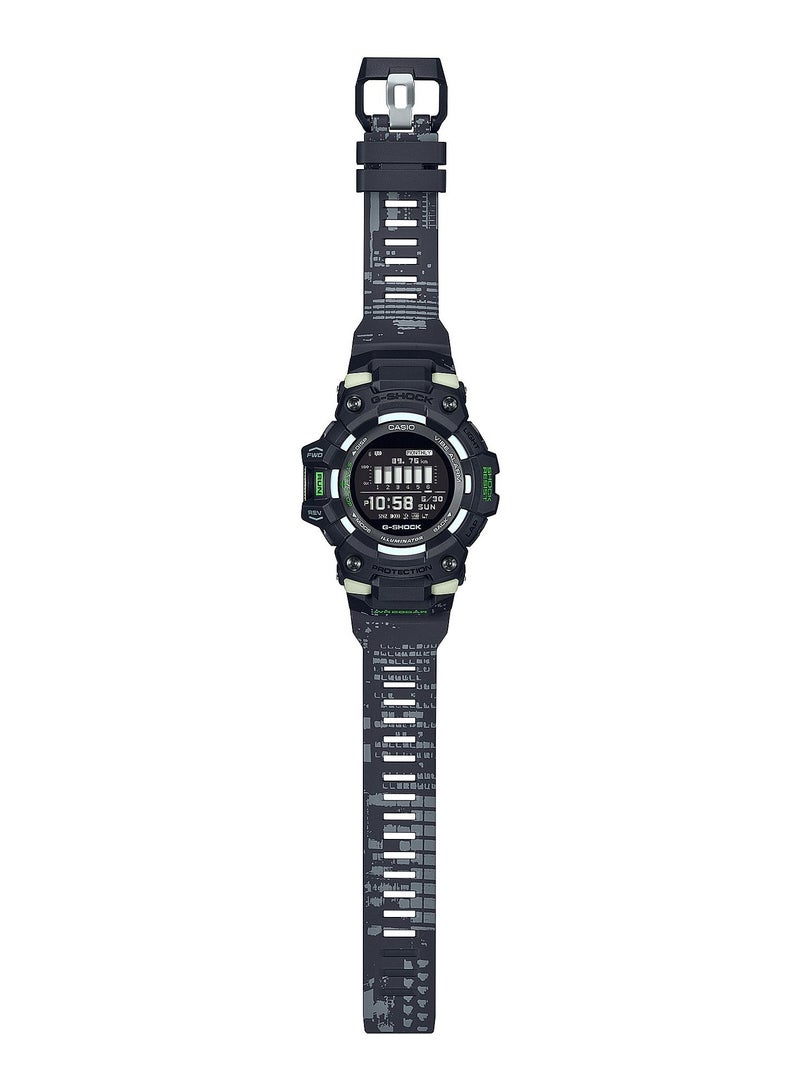 G-SHOCK ساعة يد رقمية للرجال بحزام من الراتنج الأسود G-Squad GBD-100LM-1DR - Image 2