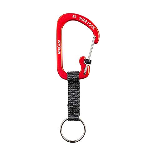 Nite Ize SlideLock Key Ring, Red - Image 1