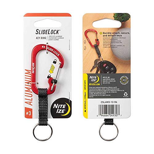 Nite Ize SlideLock Key Ring, Red - Image 2
