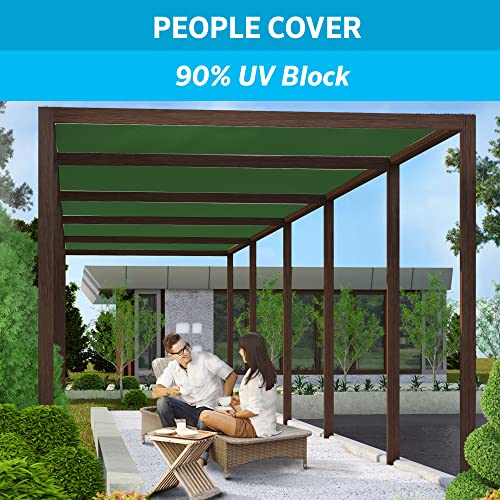 Coolaroo 90% UV Block Heavy Duty Sun Protection Fabric - Breathable Outdoor Shade Cover for Pergolas, Patios, Pets, Vehicles, and Play Areas, Tear-Resistant HDPE, 6ftx15ft Roll, Heritage Green - Image 3