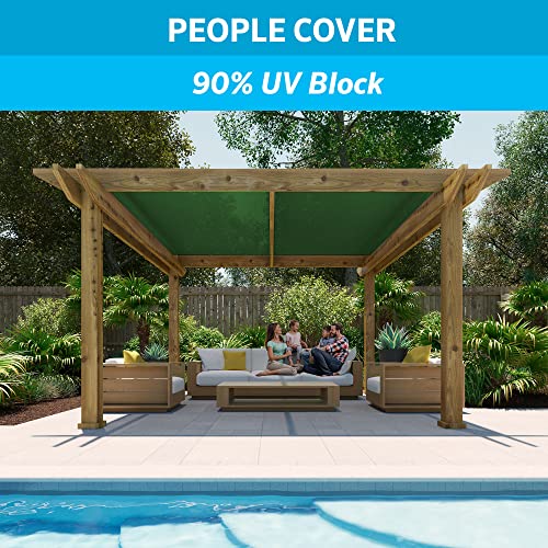 Coolaroo 90% UV Block Heavy Duty Sun Protection Fabric - Breathable Outdoor Shade Cover for Pergolas, Patios, Pets, Vehicles, and Play Areas, Tear-Resistant HDPE, 6ftx15ft Roll, Heritage Green - Image 2