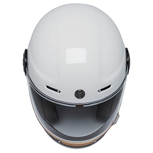 TORC T1 Unisex-Adult Retro Full-Face Style Motorcycle Helmet (ISO Bars Gloss White, X-Large) - Image 4