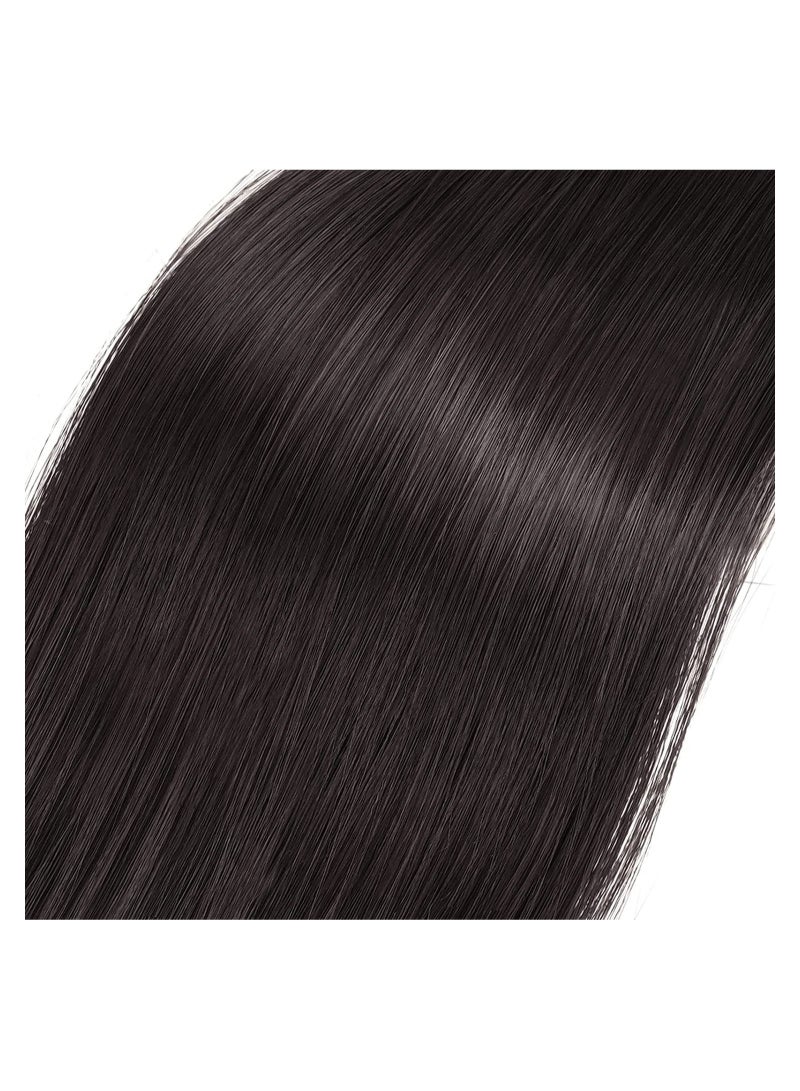 إستيل 24 بوصة تمديد ذيل حصان طويل مستقيم التفاف حول كليب في الألياف الاصطناعية الشعر للنساء بني داكن - Image 3