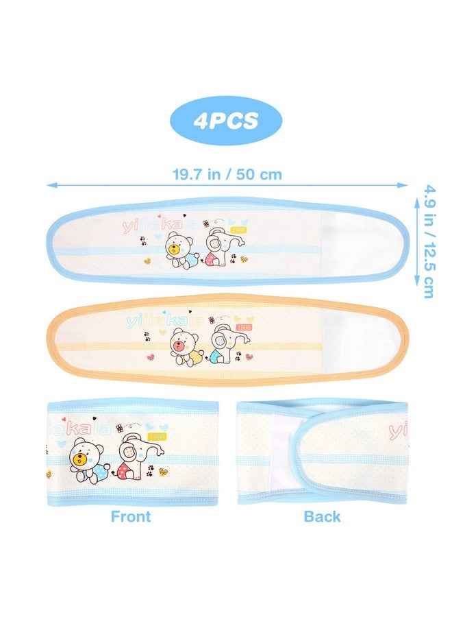 Healifty Baby Belly Button Band 4 Pcs Infant Belly Bands Umbilical Cord Navel Belt for Baby Infant (Random Color) - Image 3