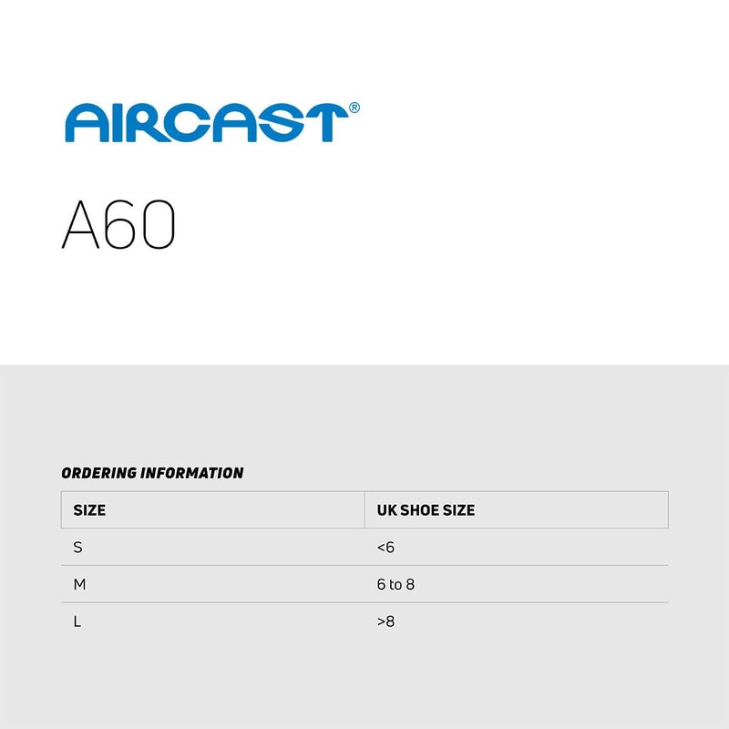 Aircast دعامة كاحل Aircast A60، القدم اليمنى، أسود، متوسط (حجم الحذاء: 7.5-11.5 للرجال / 9-13 للنساء) - Image 5