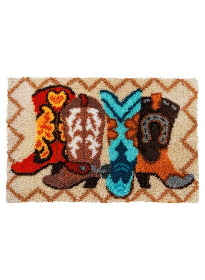 Loquat Latch Hook Rug Kits for Adults,Needlework Cushion Cover Hand Craft Crochet for Great Family, Gift Packaging - Image 1