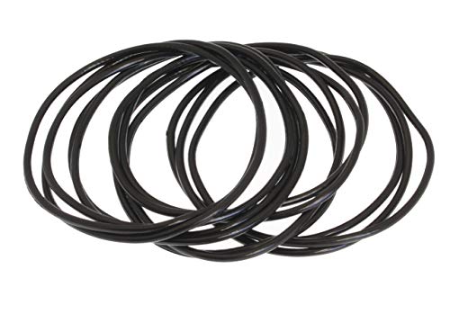 Neptune Giftware Set of 12 Black Gummy Bracelets/Bands - Image 2