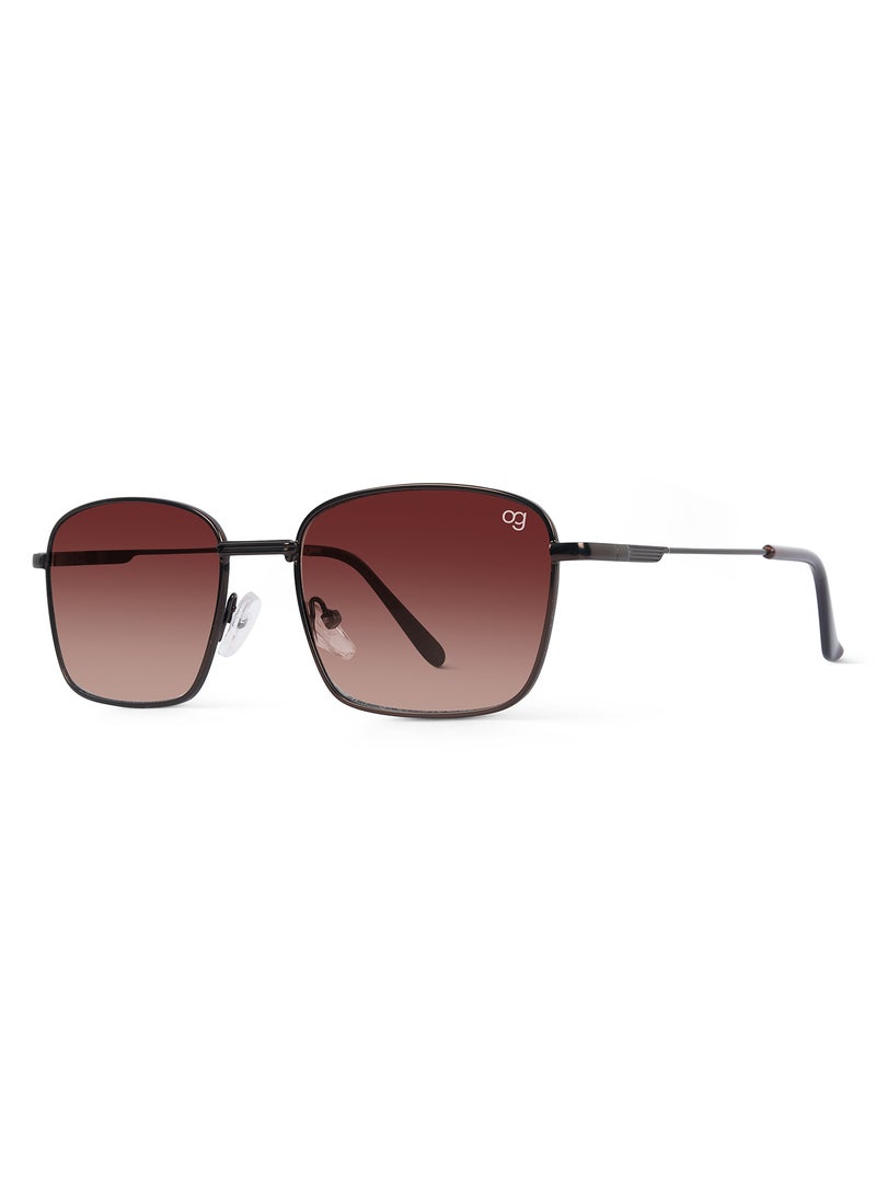 Woggles UV- Protected  Copper Rectangle Sunglasses  - Image 3