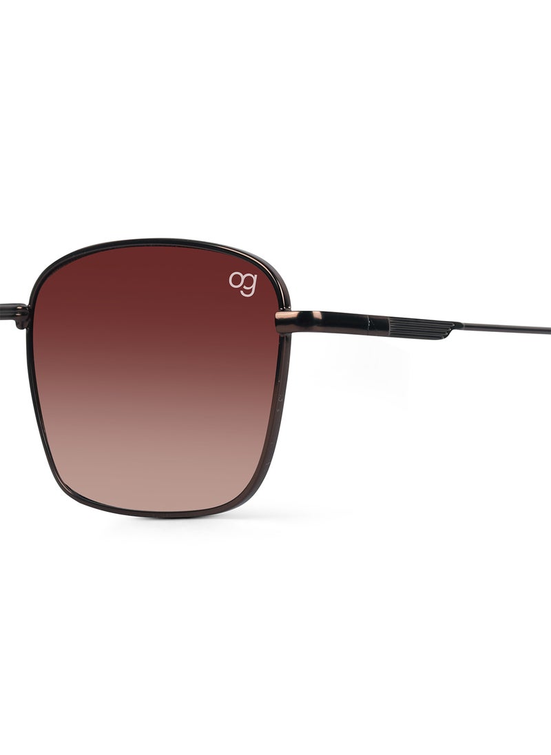 Woggles UV- Protected  Copper Rectangle Sunglasses  - Image 2