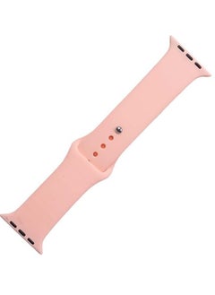 Generic For Apple Watch Series 8 Strap Band 45 Mm -Sport Rubber Bracelet Watch Band - Sand Pink  - Image 1