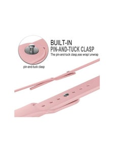 Generic For Apple Watch Series 8 Strap Band 45 Mm -Sport Rubber Bracelet Watch Band - Sand Pink  - Image 2