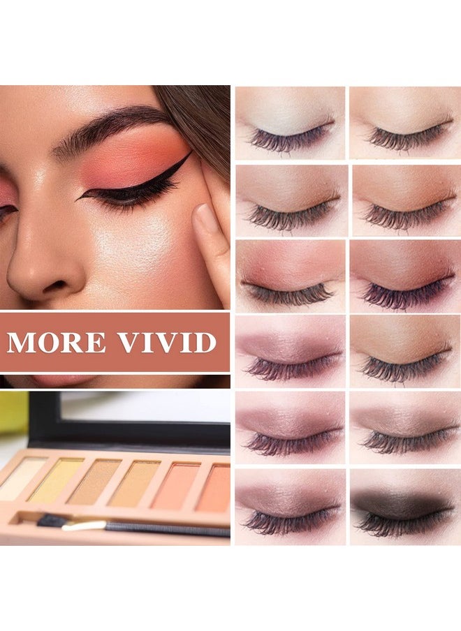 WYBLZPXZ - 12 Colors Naked Nude Colors Eyeshadow Palettematte Blendable Shimmer Eyeshadow Pallete Natural Smooth Texture Pigmented Long Lasting Waterproof Smokey Eye Shadow Palette Makeup(Matte) - Image 1