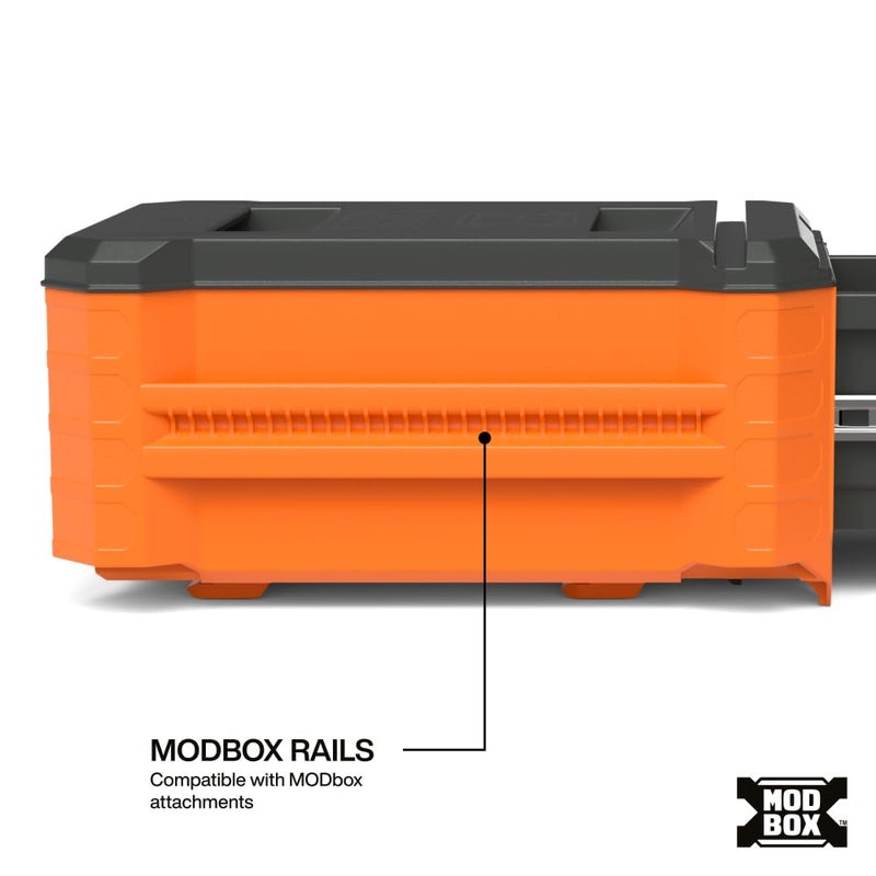 Klein Tools 54843MB MODbox Compact Single Drawer Box, Half Width, Tool Storage Drawer with Ball Bearing Slides, Dividers Included, PVC Foam Mat - Image 5